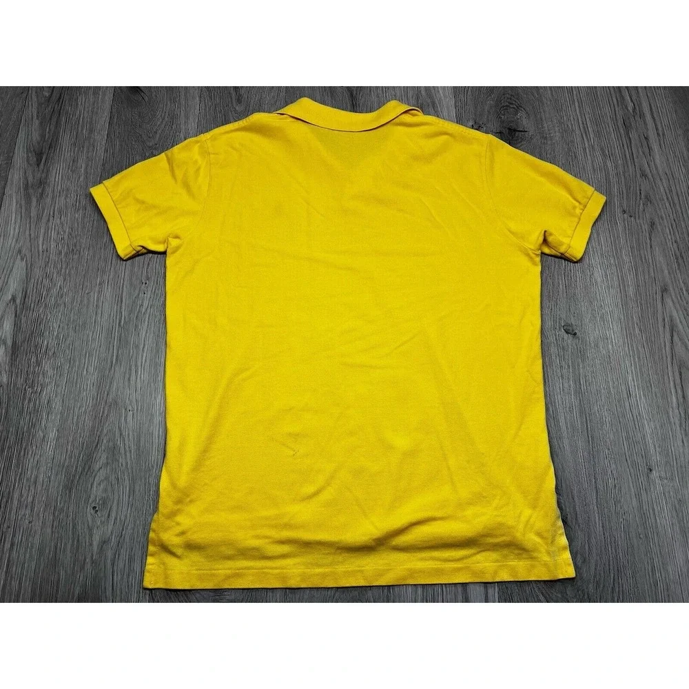 Vintage Ralph Lauren Polo Shirt Preppy Collared Pique‎ Knit Pastel Yellow Size L